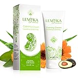 Eczema cream LEMYKA, Natural anti itch relief, hives, Contact Dermatitis Treatment, Itchy dry skin, Dyshidrosis, diaper rash cream, Steroid free, pure plant actives: 10X Shea, aloe vera, ceramides