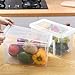 Refrigerator Pantry Organizer Bin, BAMONA 2 Pcs Kitchen Vegetable Fruit Food Holder Storage Freezer Cabinet Box with Lid & Handle
