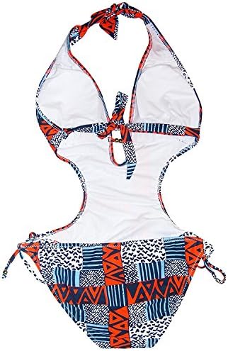Women's Monokini Halter one Piece Swimsuit Bikini PatchworkSmall