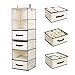 StorageWorks 6-Shelf Hanging Dresser, Foldable Closet Hanging Shelves with 2 Magic Drawers & 1 Underwear/Socks Drawer, 42.5