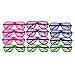 Fun Central (AU110, 24Pcs, Assorted Plastic Slotted Shades, Novelty Toys, Party Sunglasses, Party Shades, Bulk Party Sunglasses, Fun Sunglasses, Eyewear for Birthdays, Concerts and Festivals