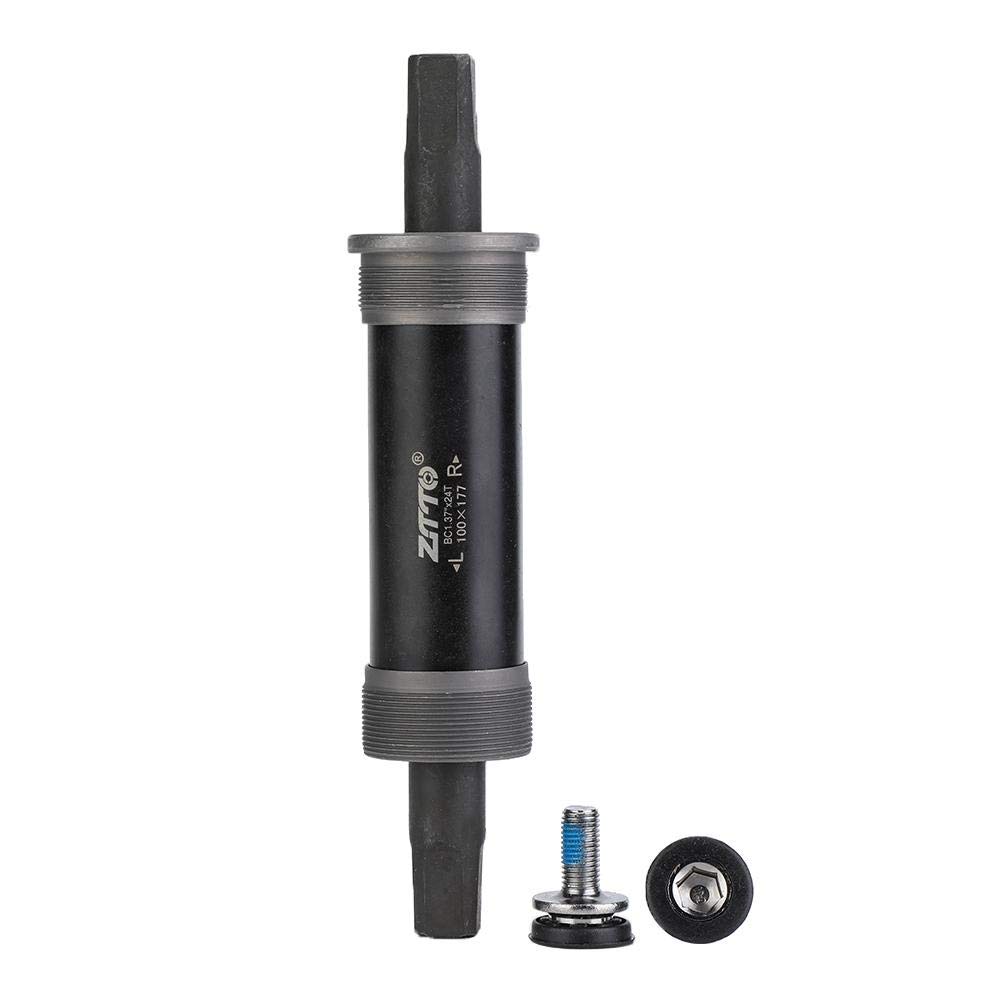 VIFER Square Taper Bottom Bracket 100 * 177mm,Steel Bicycle Parts for Tapered Spindle Crank(Black)