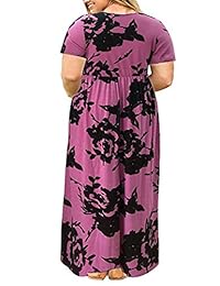 Vestido largo para mujer con mangas cortas y bolsillos