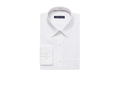 Tommy Hilfiger Men's Dress Shirt Regular Fit Non Iron Solid, White, 14.5" Neck 32"-33" Sleeve in Dubai - UAE | Whizz 121177981011 Tommy Hilfiger Men's Dress Shirt Regular Fit Non Iron Solid, White, 14.5" Neck 32"-33" Sleeve in Dubai - UAE | Whizz 121177981011