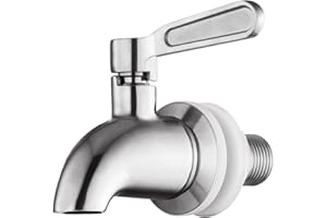 hgzaccompany Stainless Steel Spigot for Drink Dispenser, Replacement Metal Spigot for Beverage Dispenser, Water Dispenser Faucet, Food Grade Metal Spout.