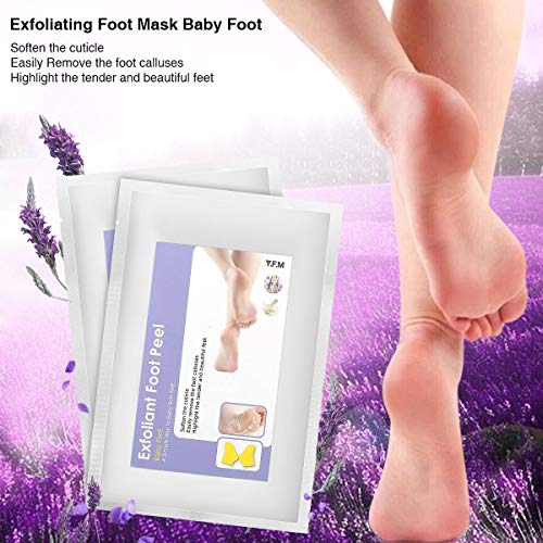 Foot Peel Mask, Y.F.M - 2 Pairs Foot Peeling Mask, Exfoliating Calluses and Dead Skin Remover,Repair Rough Heels, Get Soft Baby Foot,Lavender Scented,Completed in 2-7 days