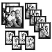 MCS 10pc Multi Pack Picture Frame Value Set - Two 8x10 in, Four 5x7 in, Four 4x6 in, Black (65508)