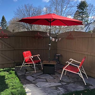 Amazon Com Sunlife Patio Umbrella Base Stand Outdoor Side Table With Umbrella 1 5 Inches Hole Pe Resin Wicker Garden Outdoor