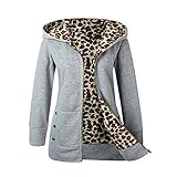 Leopard Print Jacket,KIKOY Women Velvet Thicken