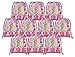 Birthday Galore Spa Salon Makeup 8.5 x 11 Inch Drawstring Goodie Bags For Party Favors - 10 Pack of Candy Treat Bags - Kids Birthday Party Decorations