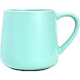 Bosmarlin Large Glossy Ceramic Coffee Mug, Tea Cup for Office and Home, 18 oz, Suitable for Dishwasher and Microwave(Mint Green, 1)