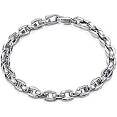 Men's 5MM True Titanium Oval Link Bracelet