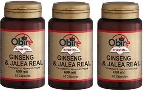 Ginseng + Royal Jelly 600 mg. 60 capsules. (Pack 3u.)