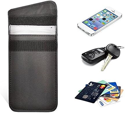 Yeethe Car Key Signal Blocker Case, Keyless Entry Fob Guard Signal Blocking Pouch Bag with RFID Blocker Material, Healthy Mobile Phone Privacy Protection Security WIFI/GSM/LTE/NFC/RF Blocker (2 pack)