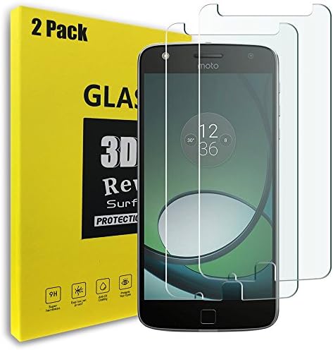 [2Pack]Moto Z Play Screen Protector,OTCkicks Moto Z Play [Case Friendly] Tempered Glass 3D Curved Screen Protector, Anti-Fingerprint HD Screen Protector Film for Motorola Moto Z Play Droid
