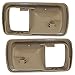 Driver and Passenger Inside Inner Beige Door Handle Trim Bezels Replacement for Toyota 69278-32050-W3 69277-32060-W3