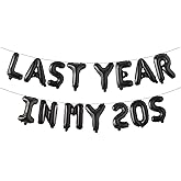 Last Year In My 20s Birthday Decoration Last Year In My 20s Banner 29 Birthday Decoration Last Year In My 20s Birthday 29 Birthday Balloons (LAST YEAR IN MY 20S Black)