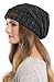 Brook + Bay Slouchy Beanie - Women's Winter Hats, Beanie Slouch Hats for Cold Weather, Oversized Beanie Knitted Hats for Women & Men Black Gray