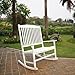 Patio Outdoor Rocking Chair White 2 Seat Pool Porch Deck