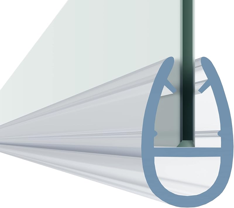HNNHOME Bath Shower Screen Door Seal Strip 4-6mm Glass Up to 7mm Gap