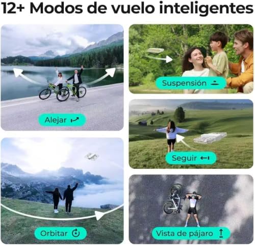 Drone X1 com Câmara, Drone de Bolso com Vídeo HDR, Descolagem com a Palma, Trajetórias de Voo Inteligentes, Modo Siga-Me, Mini Drone com Controlo Mãos-Livres, Branco (Combo)
