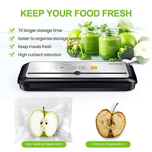 KOIOS Vacuum Sealer Machine, 85Kpa Automatic Food Sealer for Food