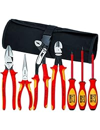 Knipex 989826us 7-Piece aislado 1000 V Comercial de alta Apalancamiento alicates, Cutters, y destornillador Juego de herramientas