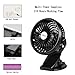 Allkeys Desk Fan, USB Portable Mini Personal Fan, Super Quiet, 360° Up and Down, Rechargeable Fan for Baby Stroller, Camping, Home and Office (Black)