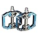 BONMIXC Flat Road Bicycle Pedals Sealed Bearing MTB Pedals Aluminum Alloy Bike Pedals Blue 9/16