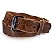 Hanks Rustic Men's Jean Belt -No Break Thick Leather Belt - USA Made - 100 Year Warranty - Glazed Sunset Brown - Size 38