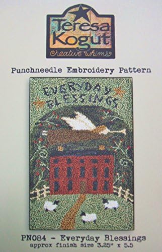 Everyday Blessings Farm House Angel Sheep Punchneedle Punch Needle Embroidery Teresa Kogut Pattern PN084