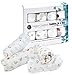 Cuddles in A Box - Cotton Muslin Swaddle Blankets Set of 4 by Emma Claire's Houseware Large Muslin Swaddles Perfect for Swaddling | Baby Showers | Receiving Blanket | Burb Cloth | Unisex