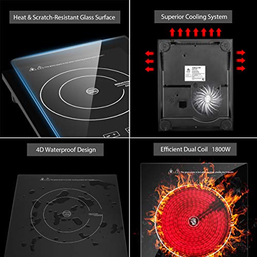 5 Induction+Countertop+CUSINAID+Stainless+Cookware
