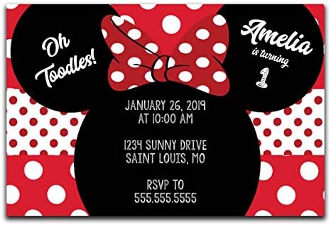 Customized - Minnie Mouse Birthday Party Invitation (15)