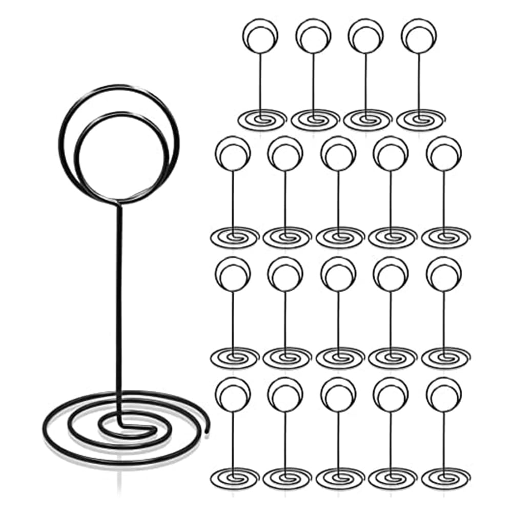 Elantoexis 20Pcs - 3.35 Inch Place Card Holder Table Number Stands for Wedding Graduation Reception A