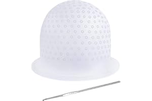 Dokpav Silicone Highlighting Cap,Reusable Hair Coloring Highlighting Cap,Holes Opened Highlight Cap, Colouring Frosting Cap W