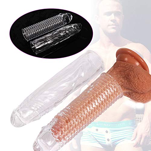 LUOWAN-2-PCS-Preservativo-Maschile-Allungato-Trasparente-Allungabile-Dispositivo-Di-Contraccezione-Di-Sicurezza-Con-Eiaculazione-Ritardata-Riutilizzabile-Dispositivo-Contraccettivo-Per-Coppie