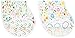 aden + anais Burpy Bib, Zutano Collection, 100% Cotton Muslin, Soft Absorbent 4 Layers, Multi-Use Burp Cloth and Bib, 22.5” X 11”, 2 Pack, Fairground