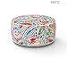 FBTS Prime Outdoor Inflatable Ottoman Red and Orange Paisley Round 21x9 Inch Patio Foot Stools and Ottomans Portable Travel Footstool Used for Outdoor Camping Home Yoga Foot Rest primary