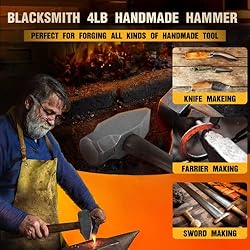 Blacksmith 4LB Handmade Forge Hammer for