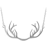 Helen de Lete Innovative Deer Horn Antler Sterling Silver Collar Necklace for Women