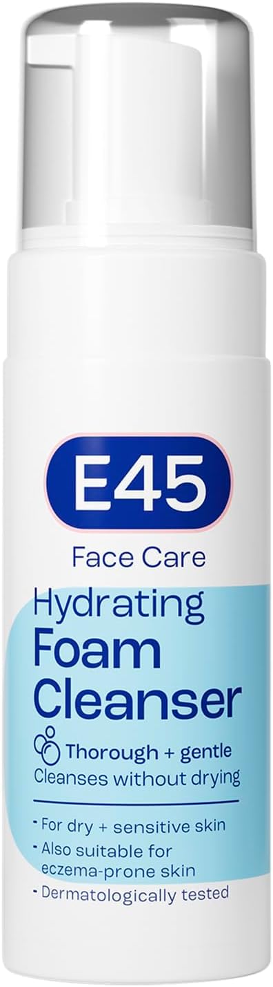 E45 Foaming Face Wash Daily Cleanser 150ml for Dry Sensitive Skin