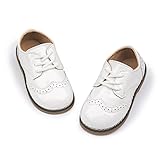Meckior Toddler Boys Girls Black Dress Shoes Little