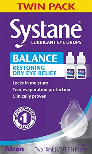 SYSTANE BALANCE LUBRICANT EYE DROPS, RESTORATIVE FORMULA, TWIN PACK, 0.33 FL OZ (