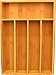 Bamboo Cutlery tray-Silverware Organizer-5 compartment-by Utopia Kitchen