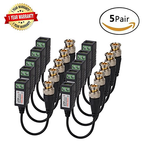 5pair(10pcs) cat5 hd video balun,mini passive transmitt…