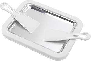 Ice Cream Maker, Aluminium Plate Ice Cream Roll Maker with 2 Spatulas for Easy Homemade Rolled Cream, Frozen Yogurt, Gelato, 