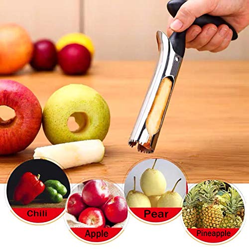 wertyu Apple Corer, Premium Stainless Steel Kitchen Gadget Tool Fruit Seeder Apple Corer Remover, Stainless Steel Apple… - Image 2