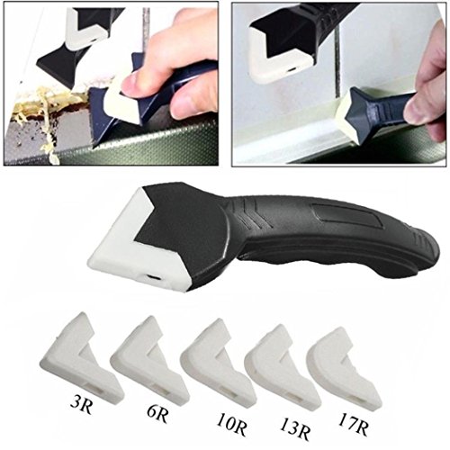 Botrong 5 Pcs Silicone Sealant Spreader Spatula Scraper Cement Caulk Removal Tool - Thumbnail 4