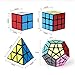 ROXENDA Speed Cubes, 2x2x2 3x3x3 Megaminx Pyramid Speed Cube Set - Easy Turning and Smooth Play - Turns Quicker and More Precisely Than Original